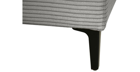 HOCKER Velours Grau  - Schwarz/Grau, Design, Textil/Metall (140/45/80cm) - Xora