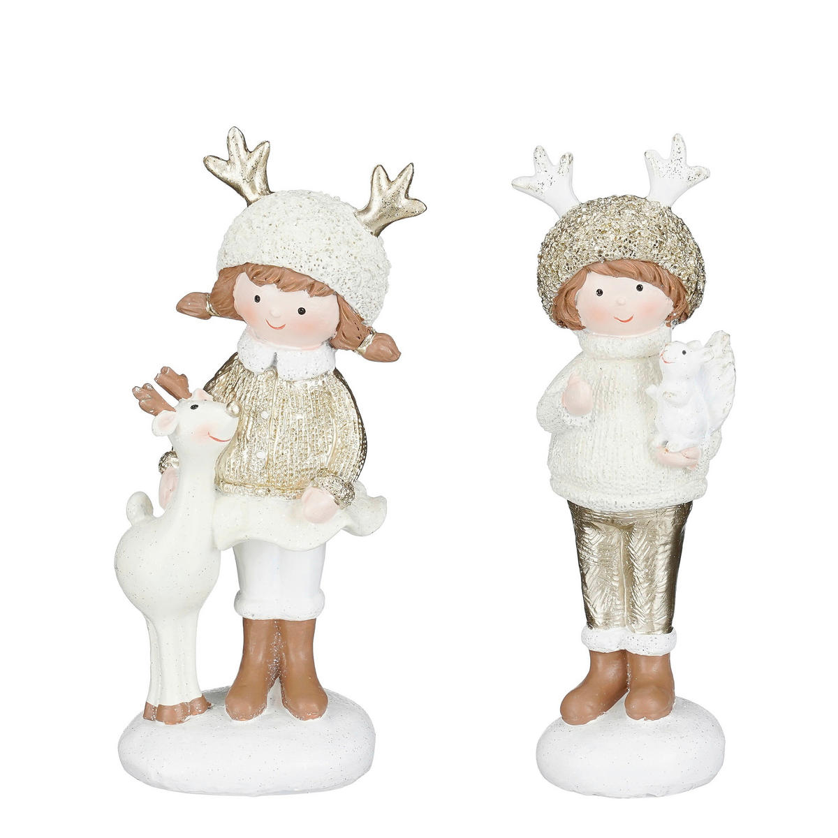 KARÁCSONYI FIGURA - fehér, Basics, műanyag (9.5/8/21cm)