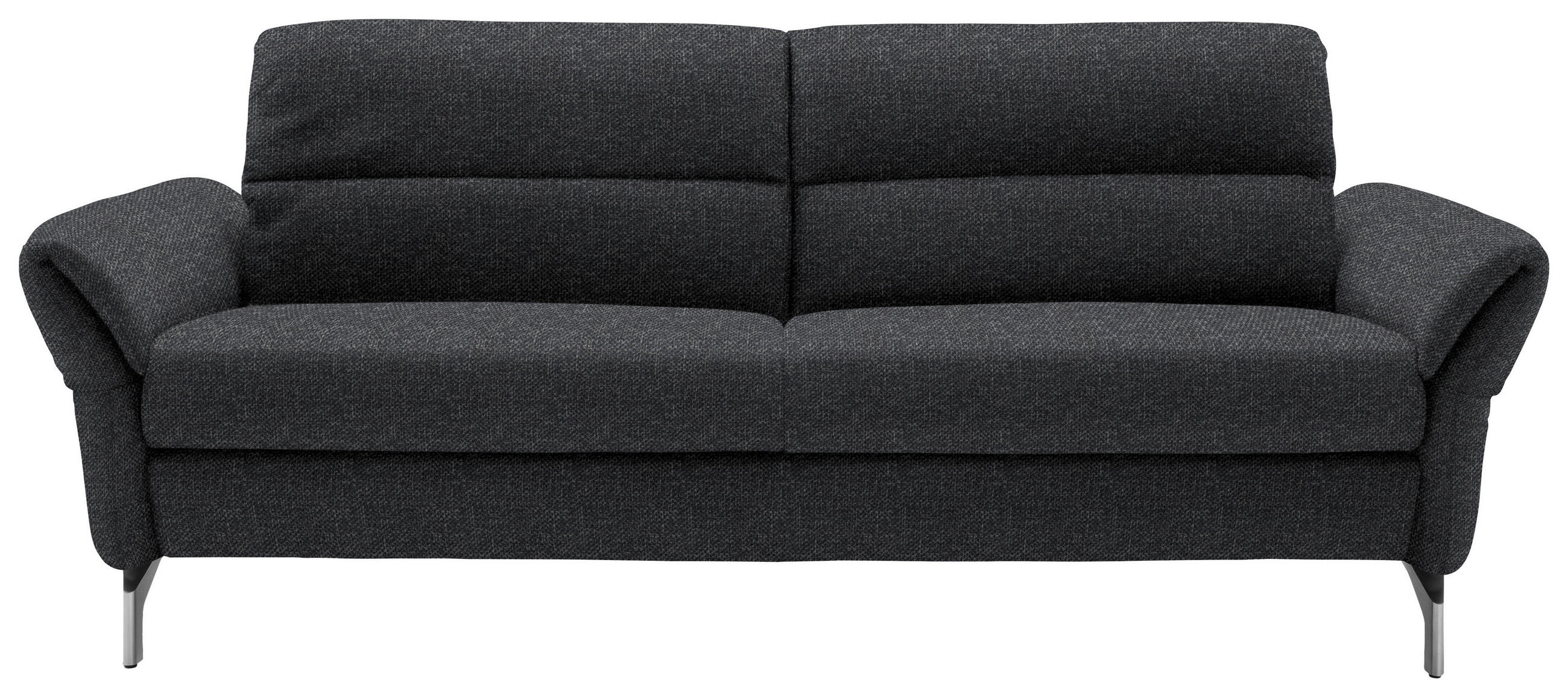 2,5-SITZER in Flachgewebe Anthrazit  - Anthrazit/Nickelfarben, Design, Textil/Metall (212/87/100cm) - Schöner Wohnen