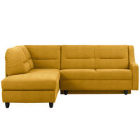 ECKSOFA in Chenille Gelb  208/226 cm  - Gelb/Schwarz, KONVENTIONELL, Textil (208/226cm) - Sedda