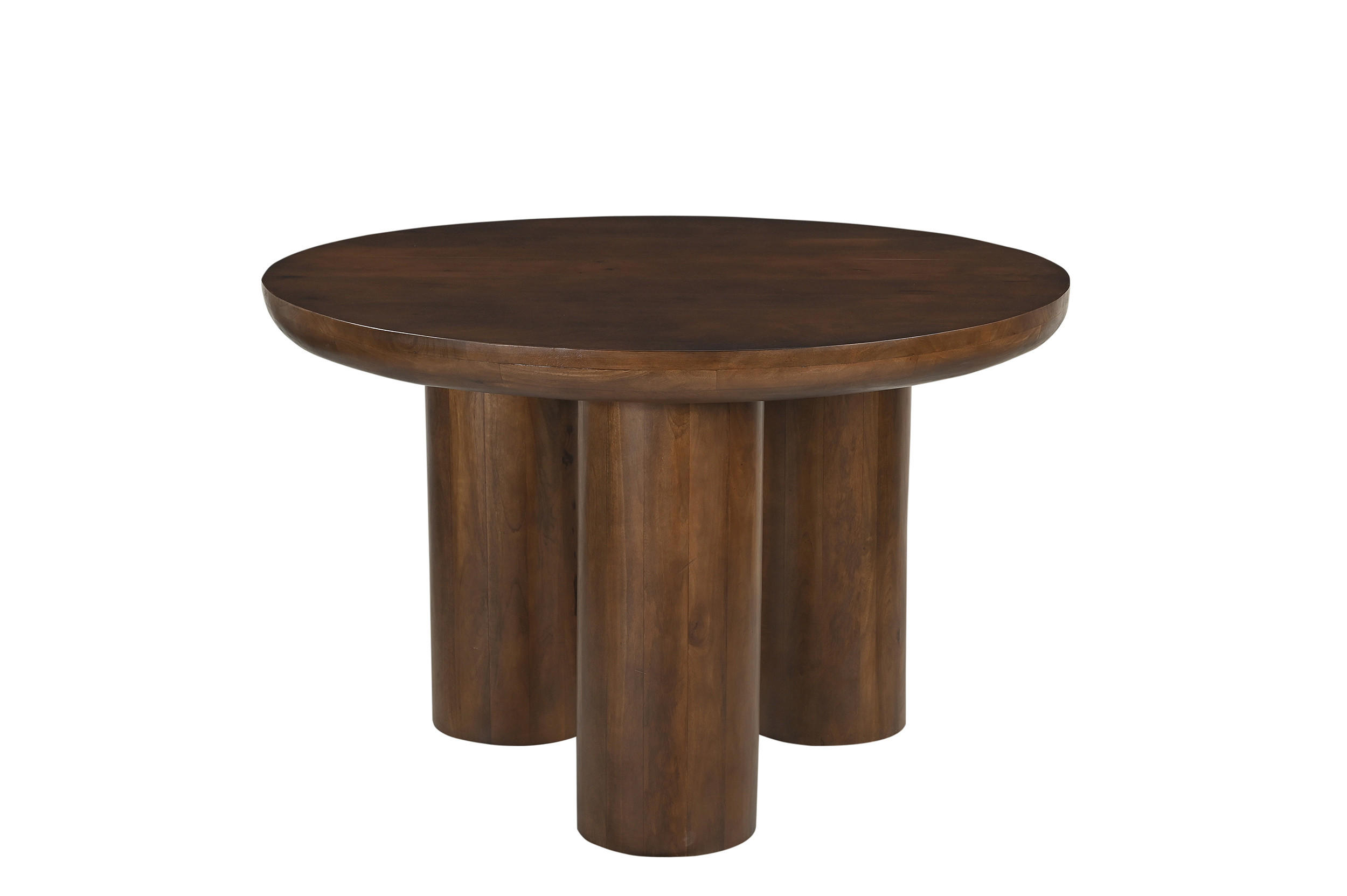 ESSTISCH 120/120/76 cm Echtholz  Holz rund Braun  - Braun, MODERN, Holz (120/120/76cm) - MID.YOU