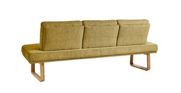 SITZBANK 224/92/78 cm  in Gelb  - Eichefarben/Gelb, Design, Holz/Textil (224/92/78cm) - Dieter Knoll