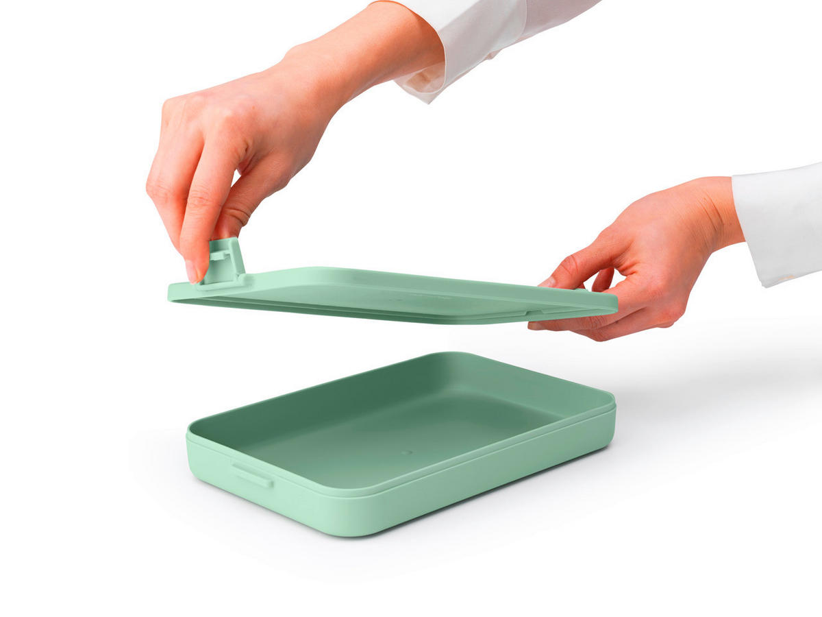 KRABIČKA NA OBĚD plast  plast 1,1 l - zelená, Basics, plast (25.5/3.7/16.6cm) - Brabantia