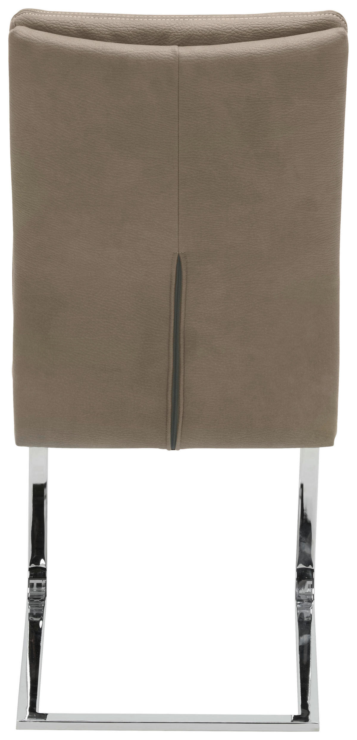 SCHWINGSTUHL  in Stahl Mikrofaser  - Taupe/Chromfarben, Design, Textil/Metall (47/100/64cm) - Novel