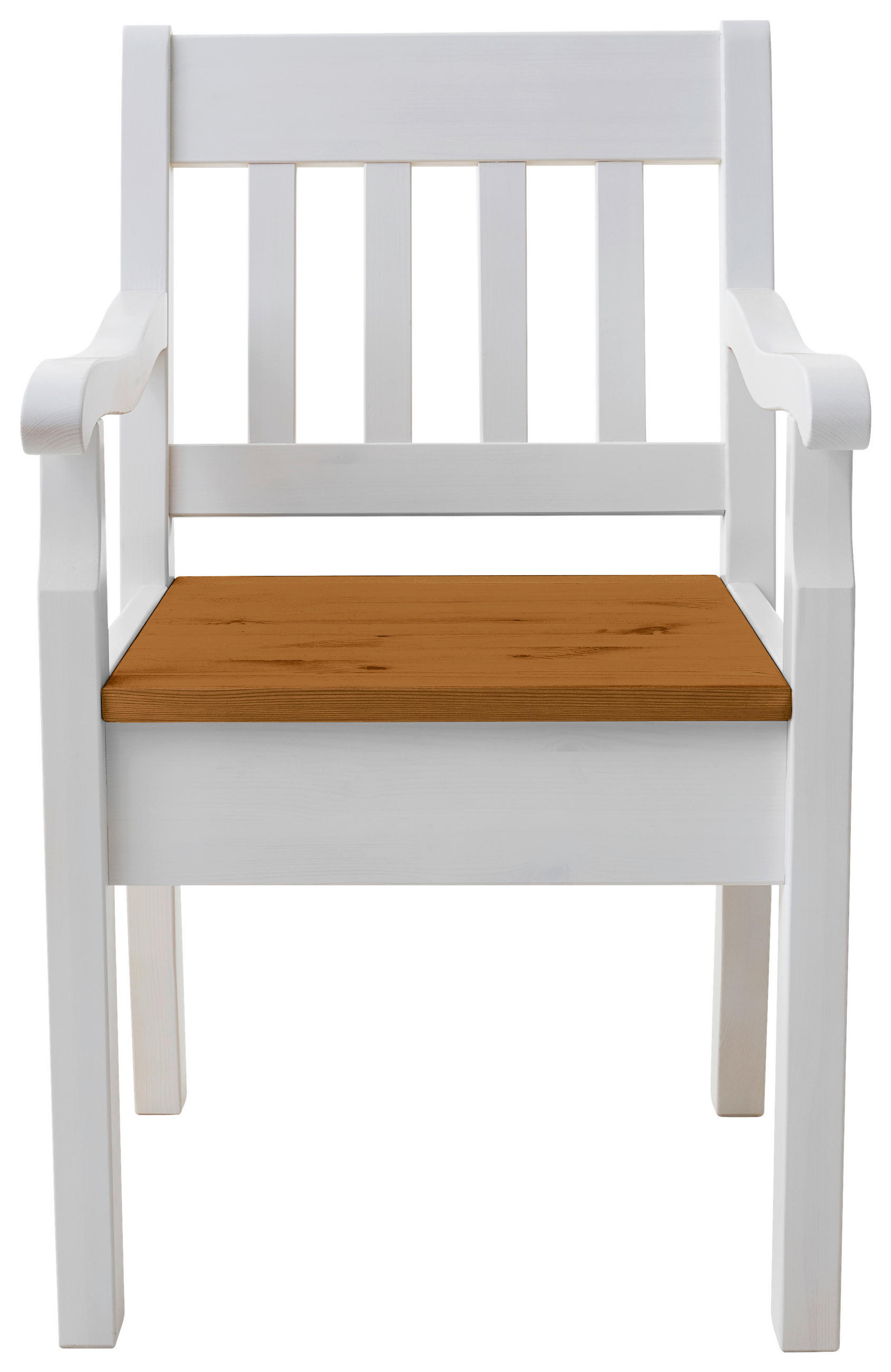 ARMLEHNSTUHL     - Bernsteinfarben/Weiß, ROMANTIK / LANDHAUS, Holz (54/93/58cm) - Boxxx