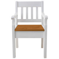 ARMLEHNSTUHL     - Bernsteinfarben/Weiß, ROMANTIK / LANDHAUS, Holz (54/93/58cm) - Boxxx