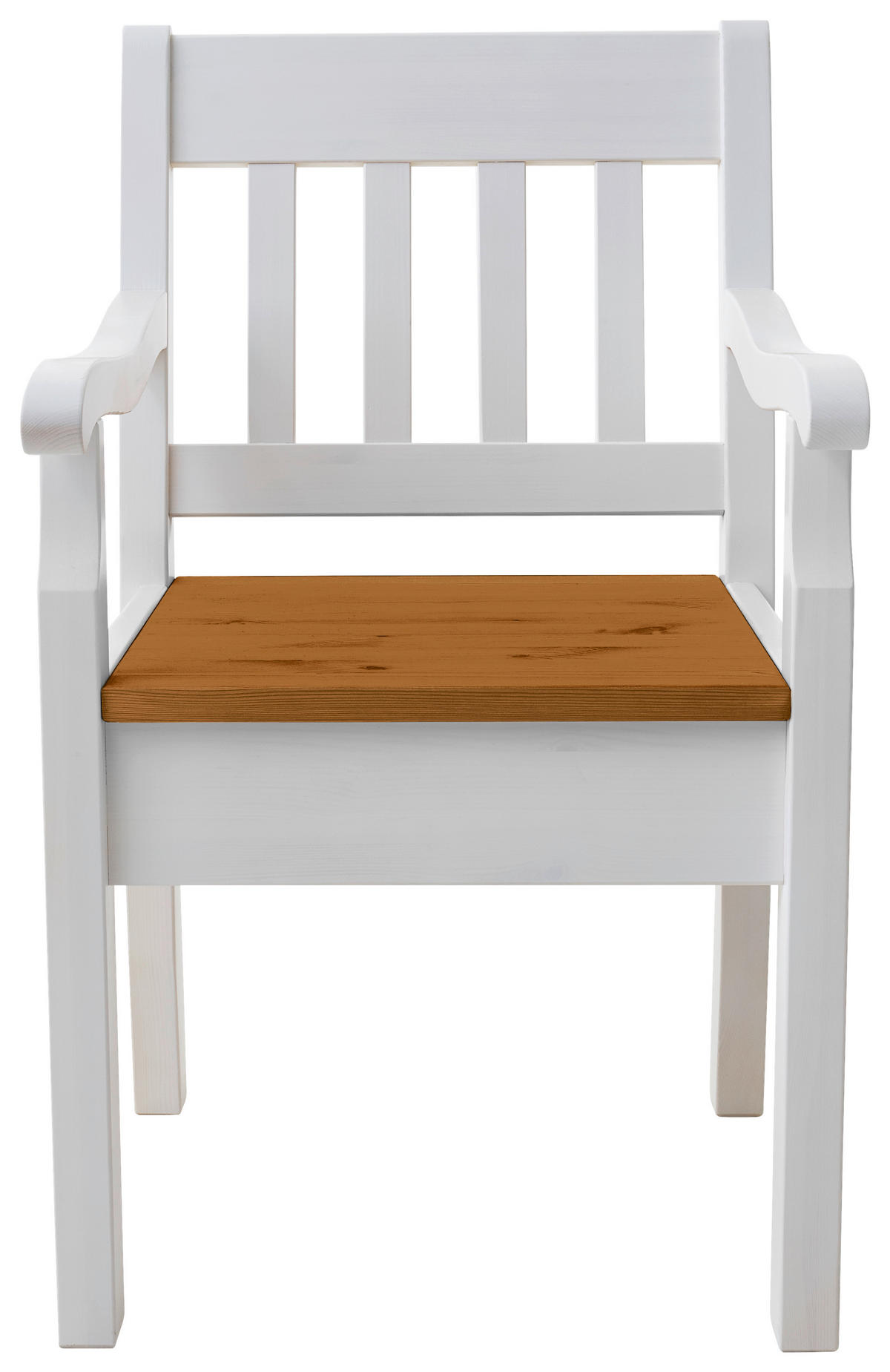 ARMLEHNSTUHL     - Bernsteinfarben/Weiß, ROMANTIK / LANDHAUS, Holz (54/93/58cm) - Boxxx