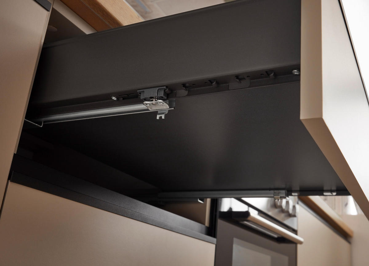 KÜCHENBLOCK 280 cm   in Seidengrau  - Eichefarben/Seidengrau, Trend, Holzwerkstoff/Metall (280cm) - P & B