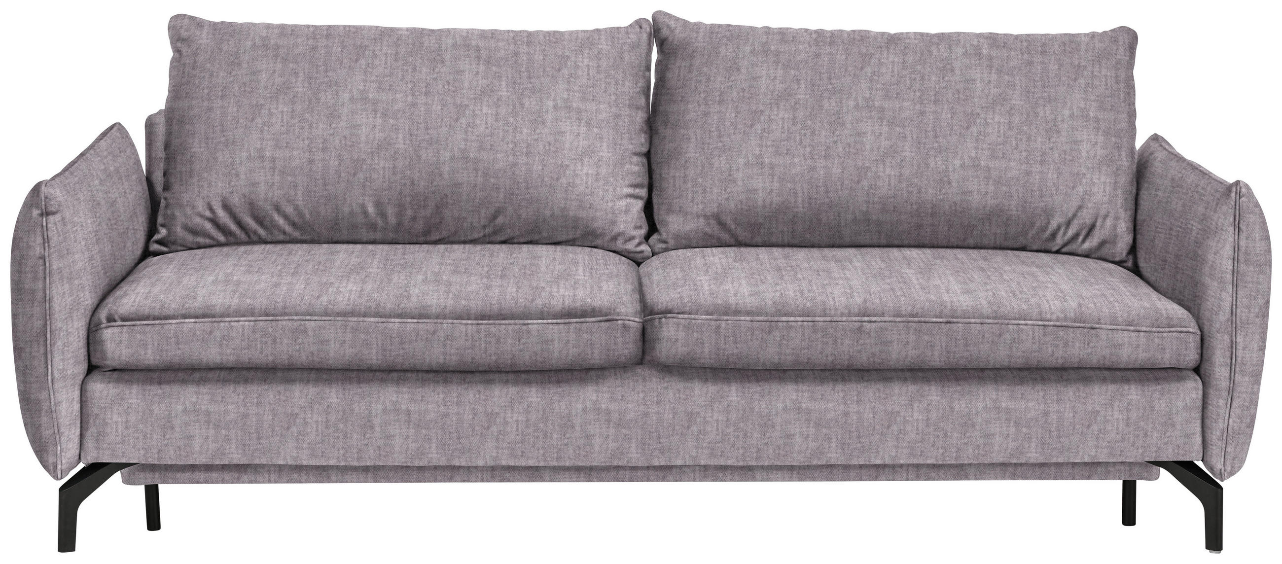 SCHLAFSOFA Grau  - Schwarz/Grau, Design, Textil/Metall (224/89/105cm) - Novel