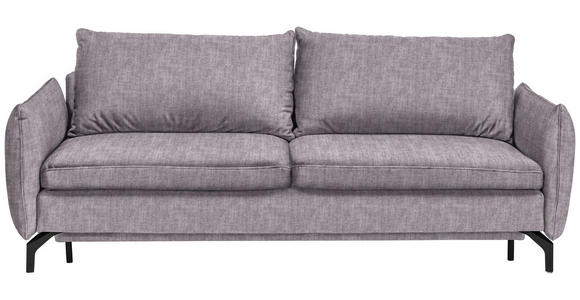 SCHLAFSOFA Grau - Schwarz/Grau, Design, Textil/Metall (224/89/105cm) - Novel