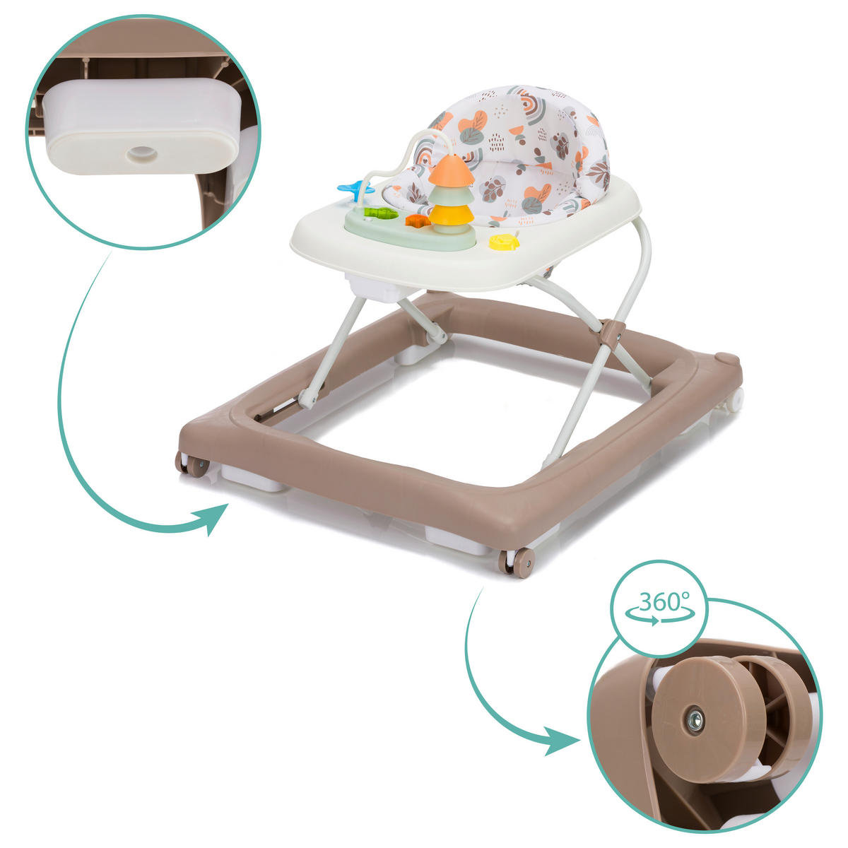LAUFLERNWAGEN - Mokka, Basics, Kunststoff/Textil (59/68/57cm) - My Baby Lou