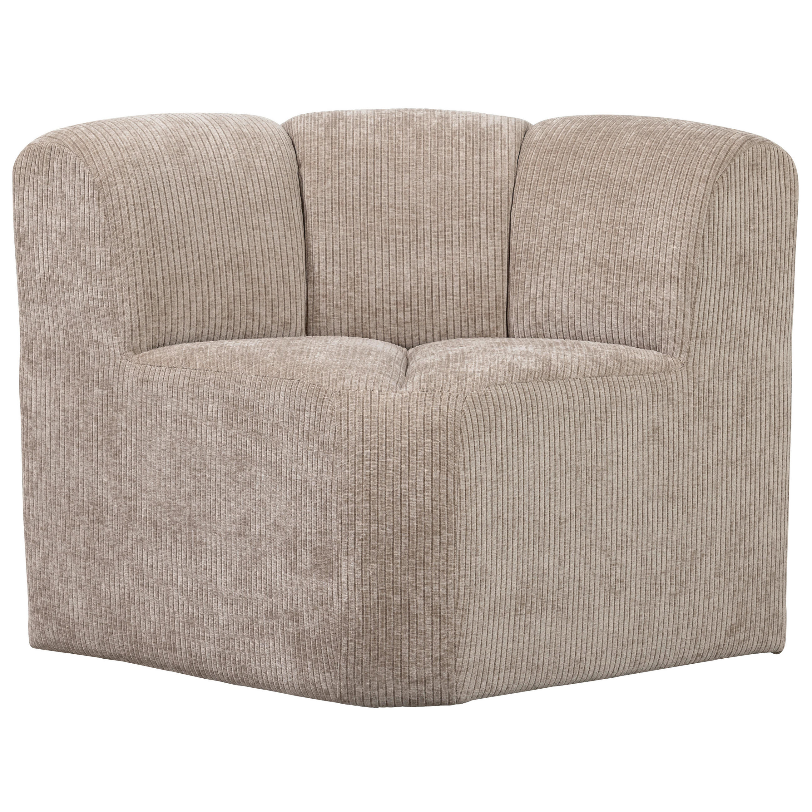 ECKBANK gerippt Sandfarben Kunststoff   - Sandfarben/Schwarz, MODERN, Kunststoff/Textil (83/83/83cm) - Livetastic