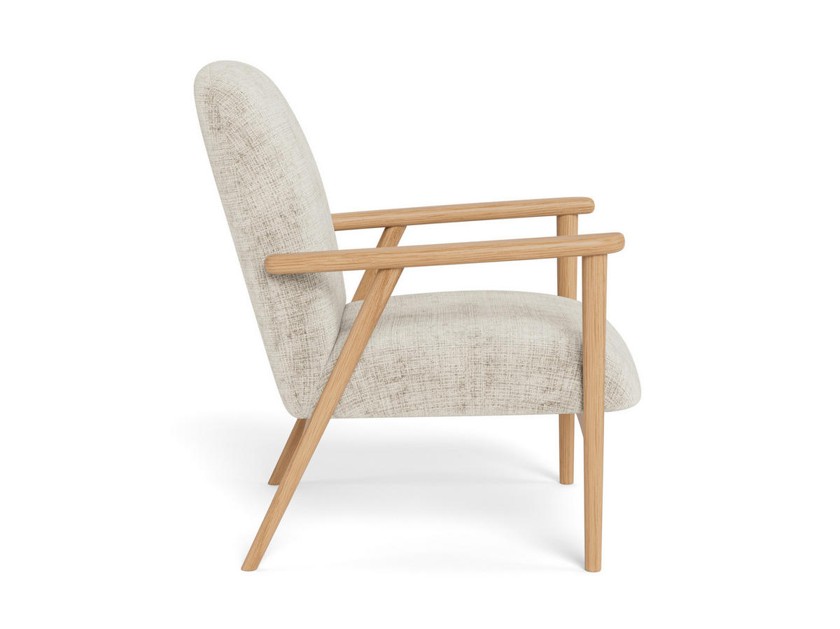 SESSEL in Chenille Beige  - Eichefarben/Beige, MODERN, Holz/Textil (71/83/84cm) - Livetastic