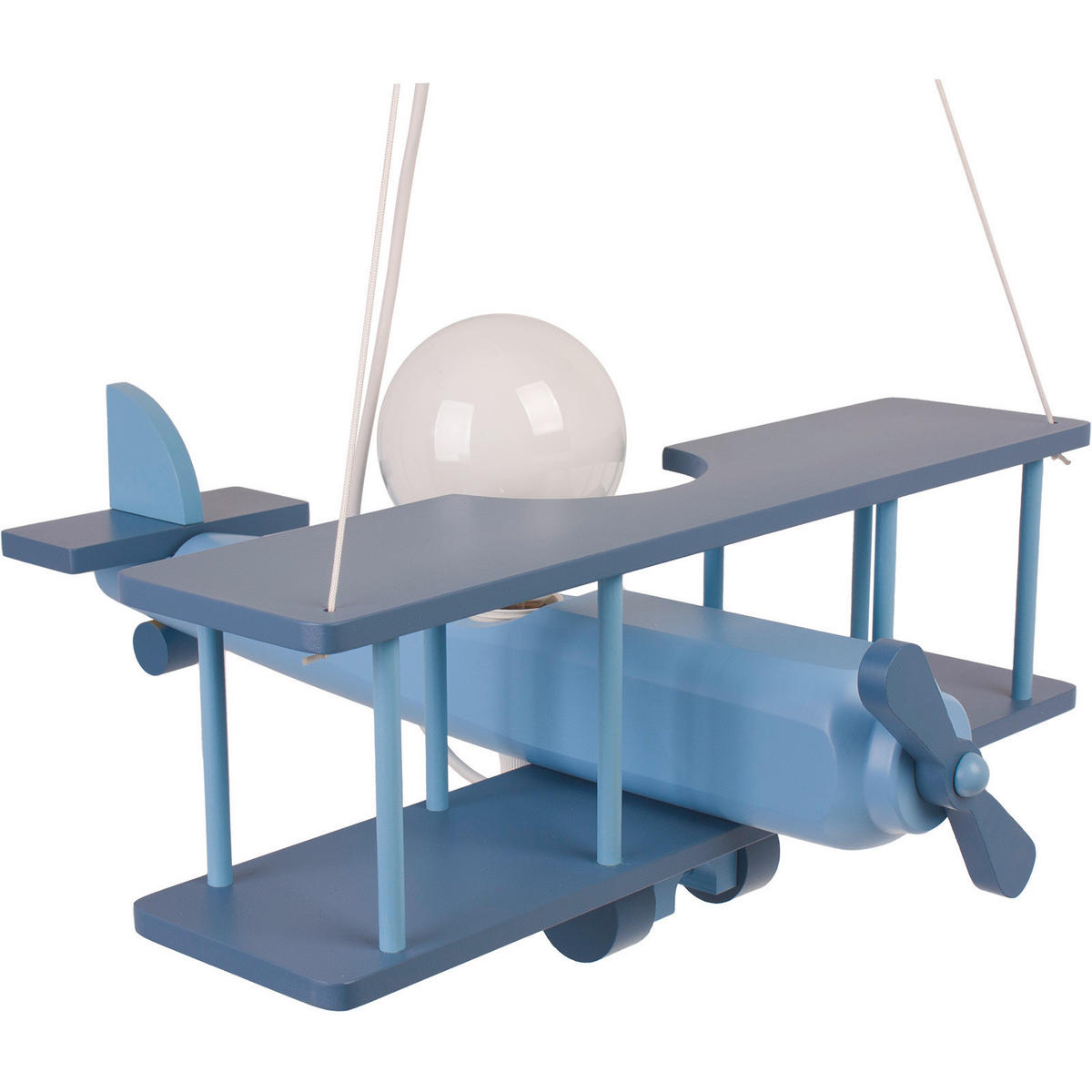 KINDERHÄNGELEUCHTE 42/45/75 cm   - Blau, KONVENTIONELL, Holz (42/45/75cm)