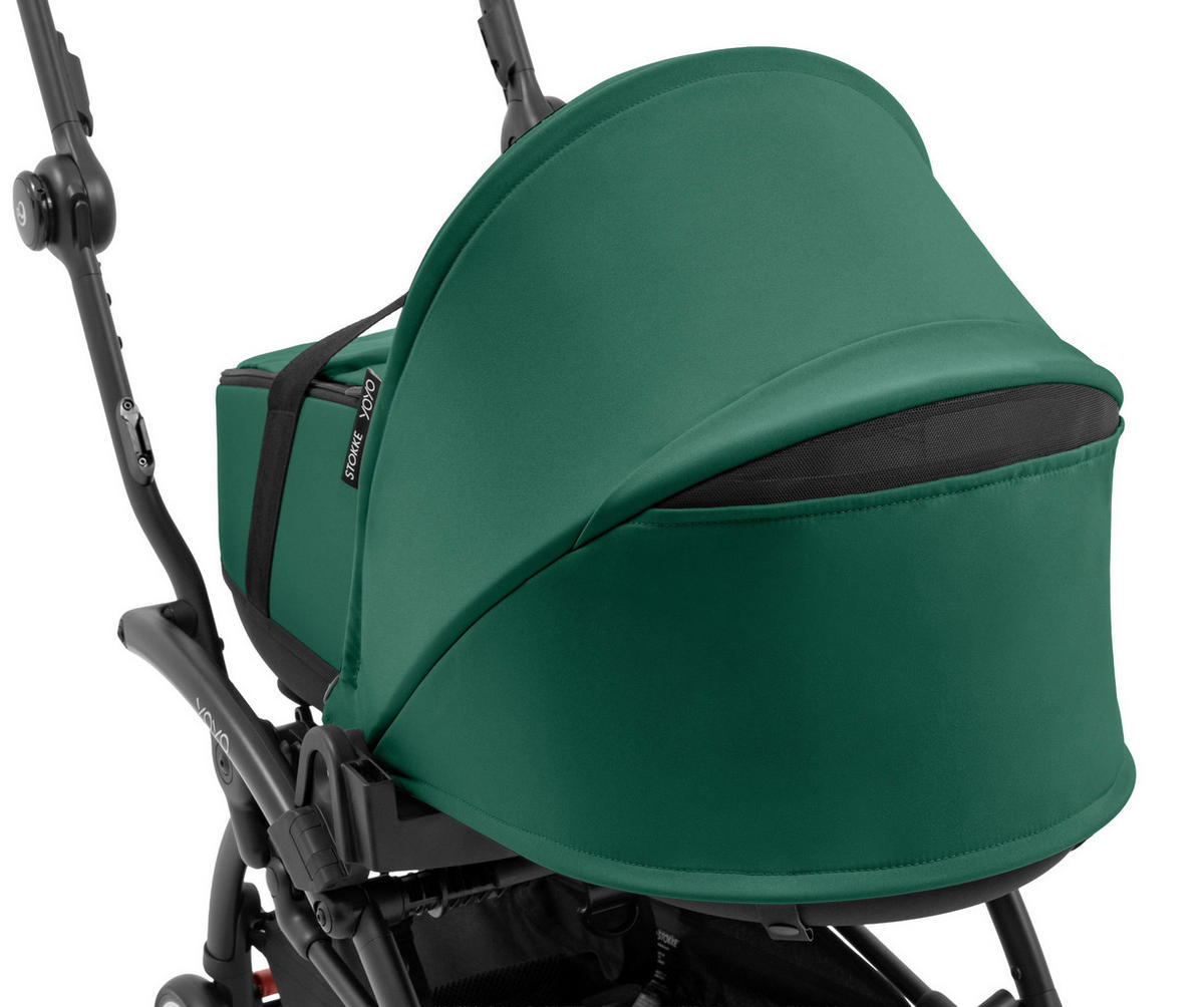 KOŠARA ZA KOLICA    - šumska zelena, Basics, tekstil (45,5/44/77cm) - Stokke