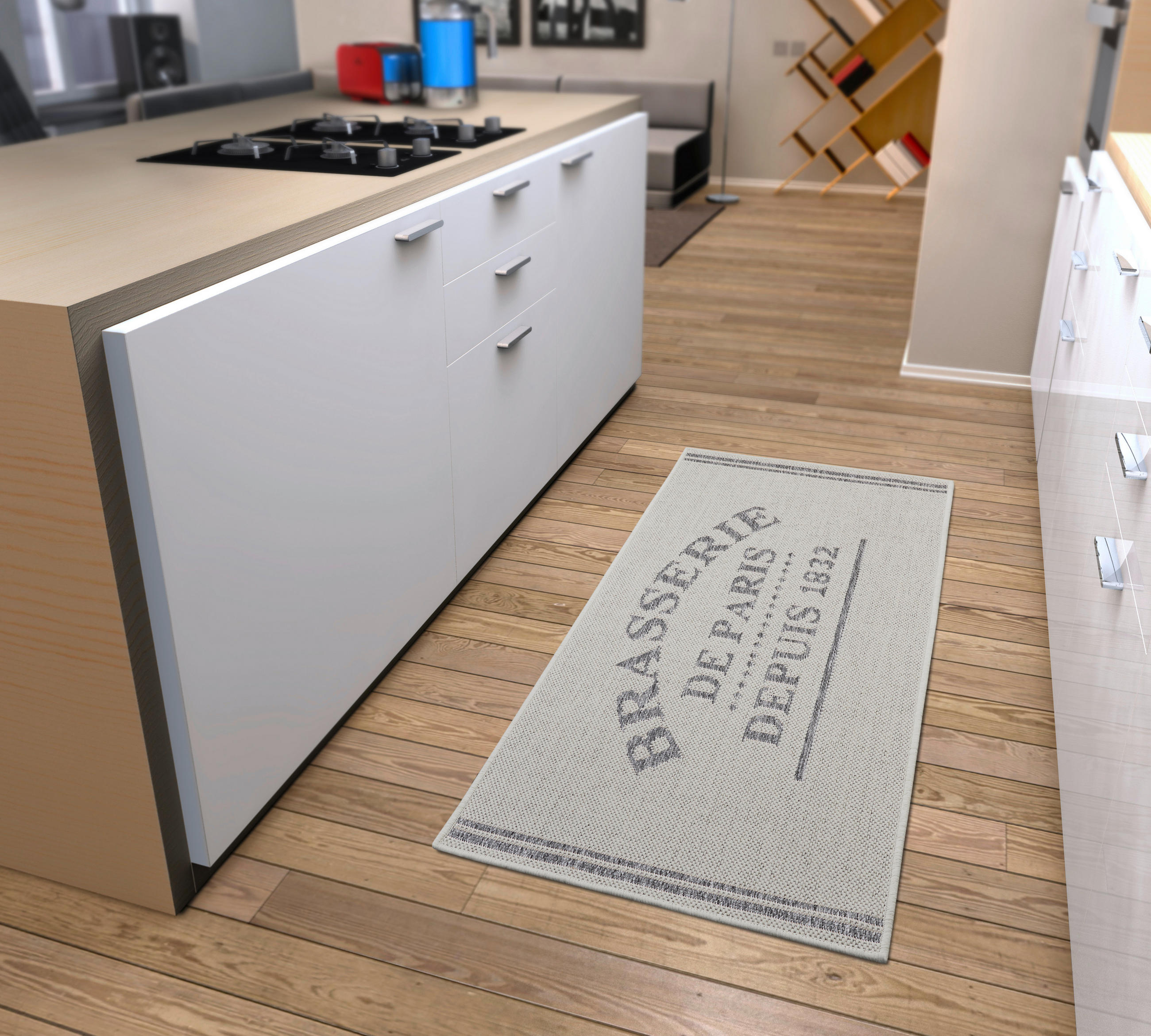 KÜCHENLÄUFER 62/150 cm Cucina Creme, Grau  - Creme/Grau, Design, Kunststoff (62/150cm) - Esposa