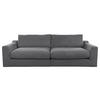 BIGSOFA in Cord Grau  - Schwarz/Grau, Design, Kunststoff/Textil (276/90/109cm) - Sit & More