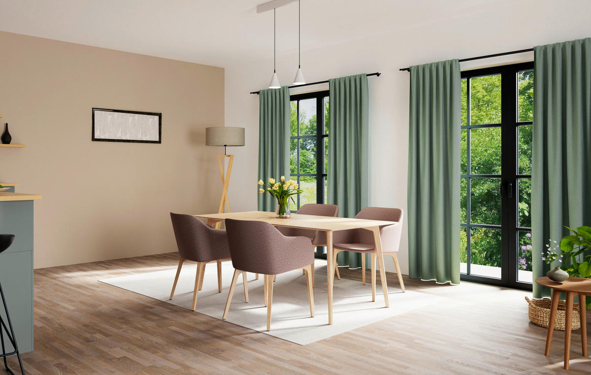 VERDUNKELUNGSVORHANG black-out (lichtundurchlässig)  - Grün, Basics, Textil (135/270cm) - Fuggerhaus