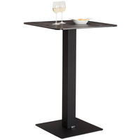 BÁRASZTAL  - fekete, Modern, üveg/fém (70/70/105cm) - Novel