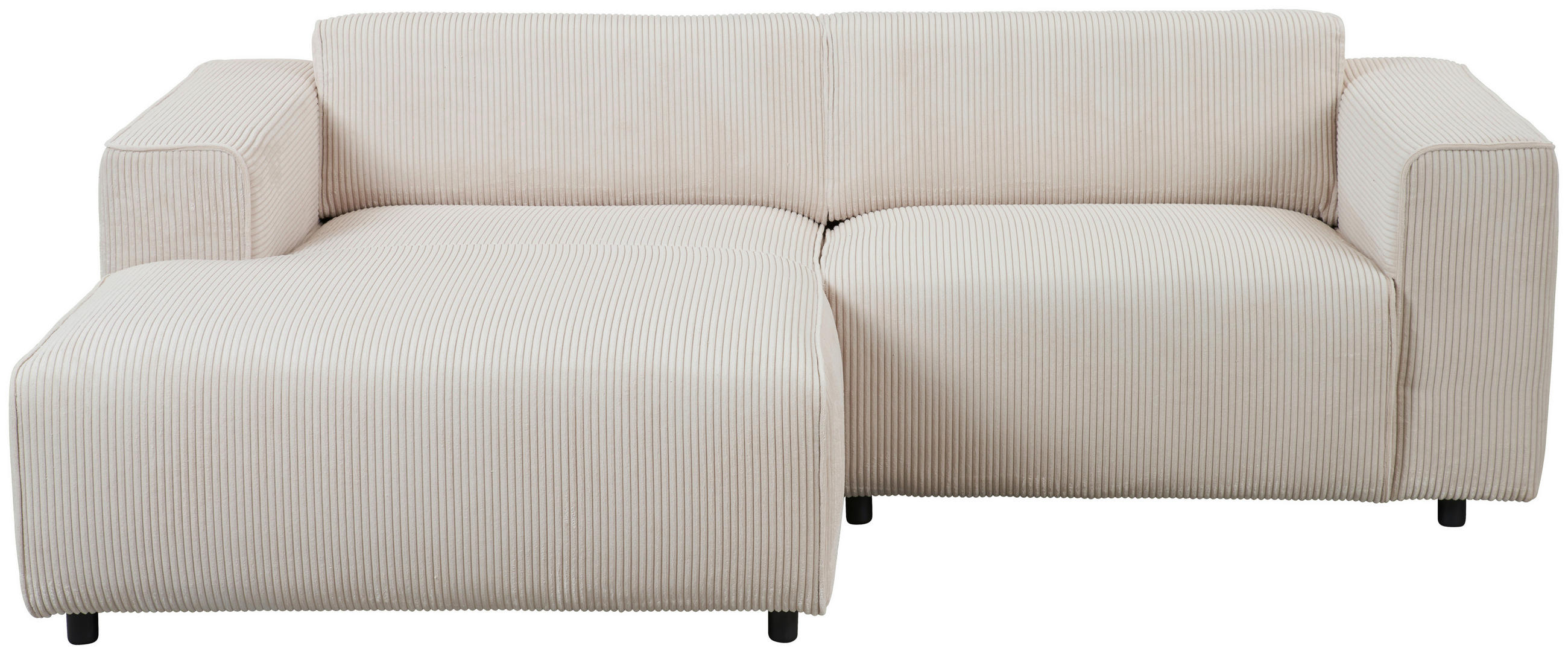 HÖRNSOFFA i manchester cremefärgad  - svart/cremefärgad, Design, textil/plast (161/234cm) - Livetastic