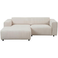 HÖRNSOFFA i manchester cremefärgad  - svart/cremefärgad, Design, textil/plast (161/234cm) - Livetastic