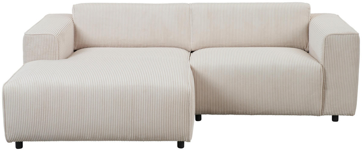 HÖRNSOFFA i manchester cremefärgad  - svart/cremefärgad, Design, textil/plast (161/234cm) - Livetastic