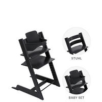 HOCHSTUHL-SET Tripp Trapp Bundles  - Schwarz, Basics, Holz (83/57/46cm) - Stokke