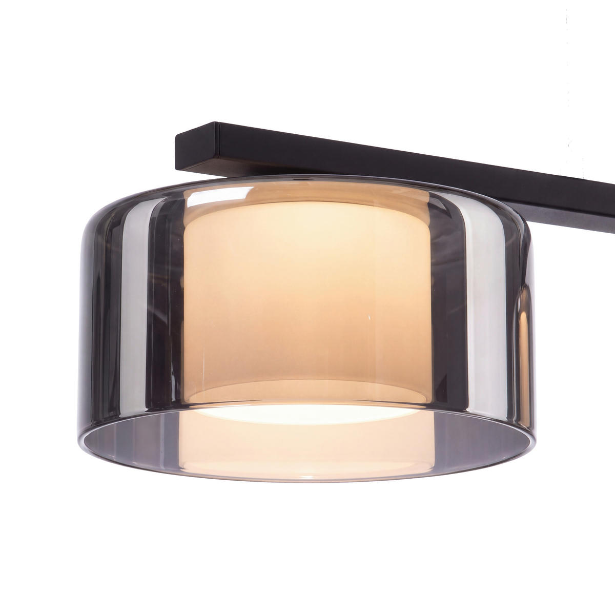 LED-HÄNGLAMPA Tulsa 119/15/150 cm  - svart, Design, glas/plast (119/15/150cm) - Dieter Knoll