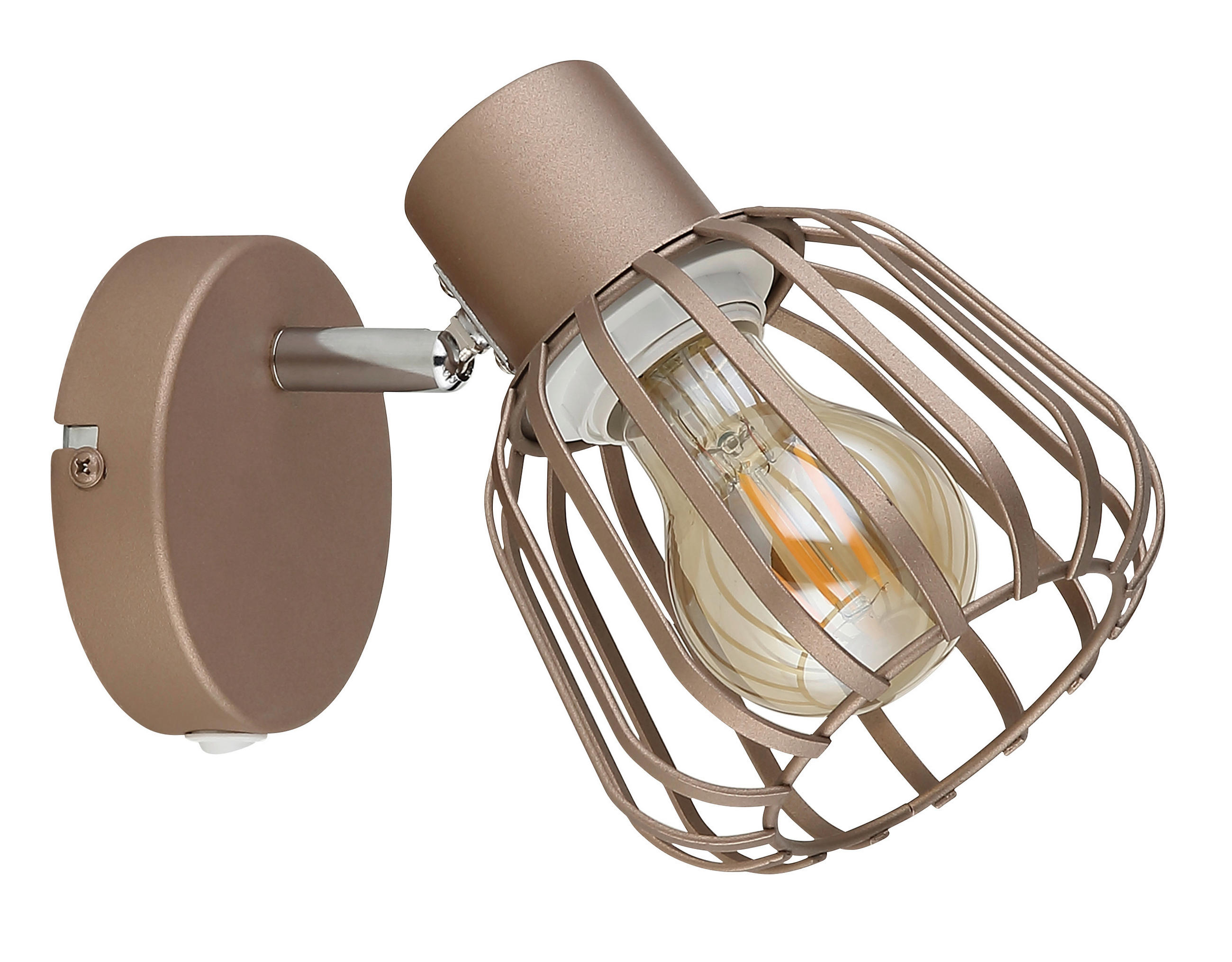 STRAHLER Olin 12,5/15 cm  - Chromfarben/Braun, Design, Metall (12,5/15cm) - Globo