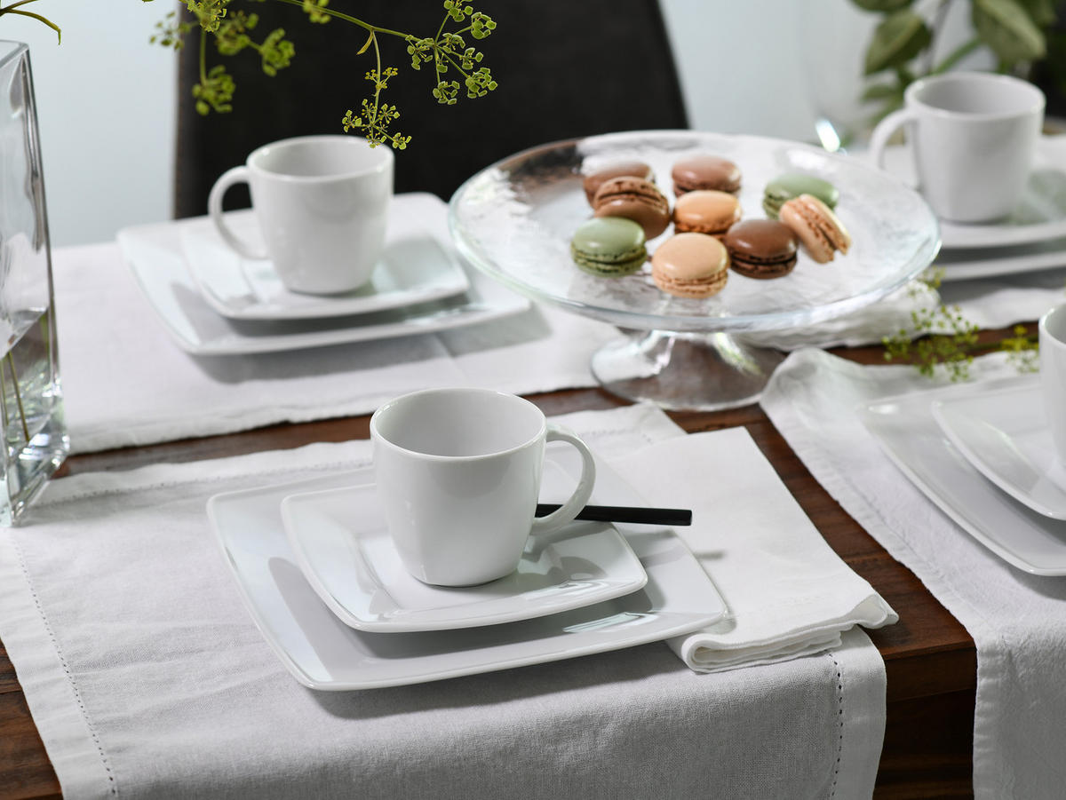 KÁVOVÁ SOUPRAVA, porcelán - bílá, Basics, keramika - Creatable