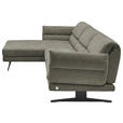 ECKSOFA in Flachgewebe Grün  176-217/259-307 cm  - Schwarz/Grün, Design, Textil/Metall (176-217/259-307cm) - Dieter Knoll