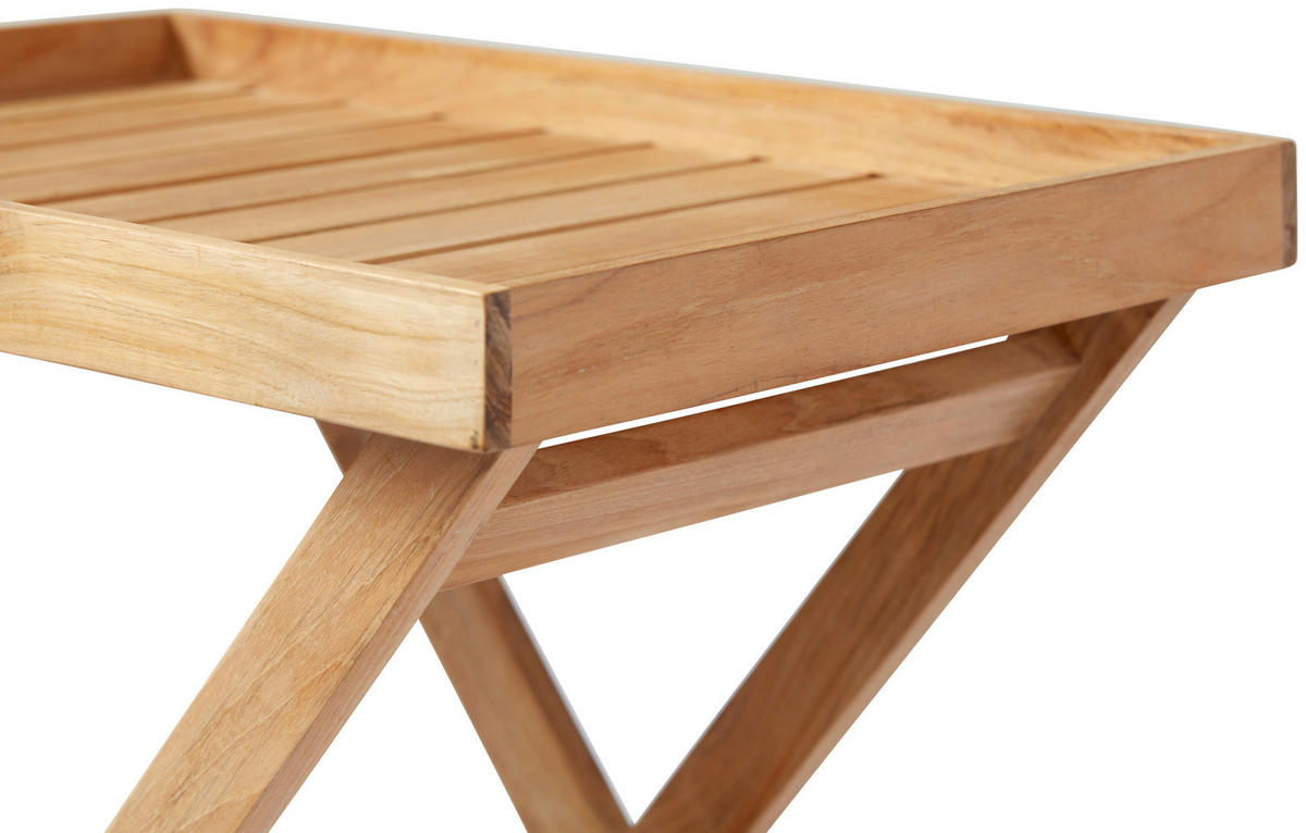 TABLETTTISCH in Holz 60/40/65 cm  - Teakfarben, Konventionell, Holz (60/40/65cm) - MID.YOU