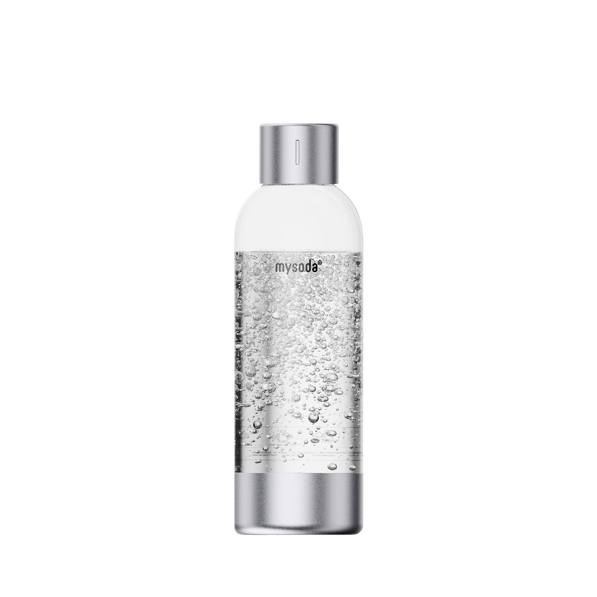mysoda Wassersprudler-Flasche Premium Silber 26.7 cm