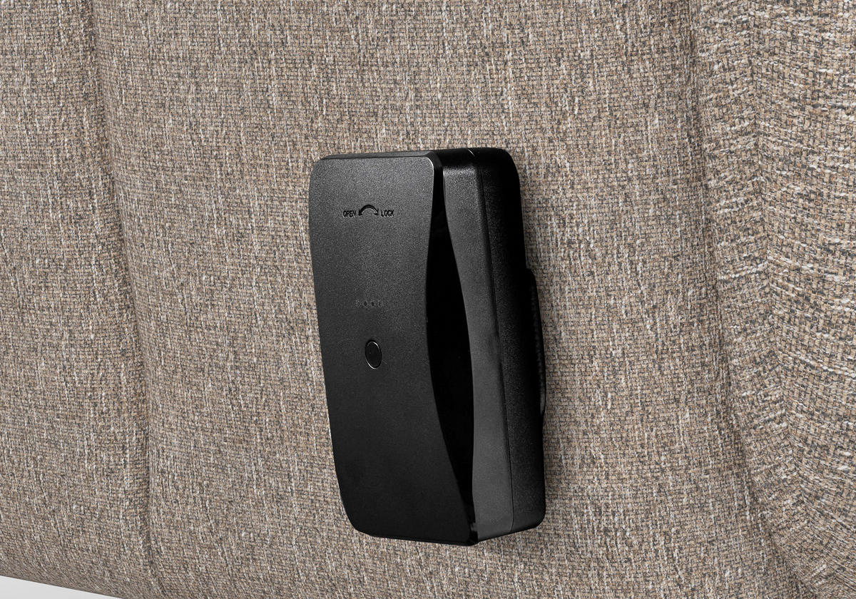 RELAXSESSEL TV VARIO COMFORT E S1 Chenille Kopfteilverstellung, Rücken echt    - Silberfarben/Cappuccino, Basics, Textil/Metall (70/124/85cm) - Sit & More