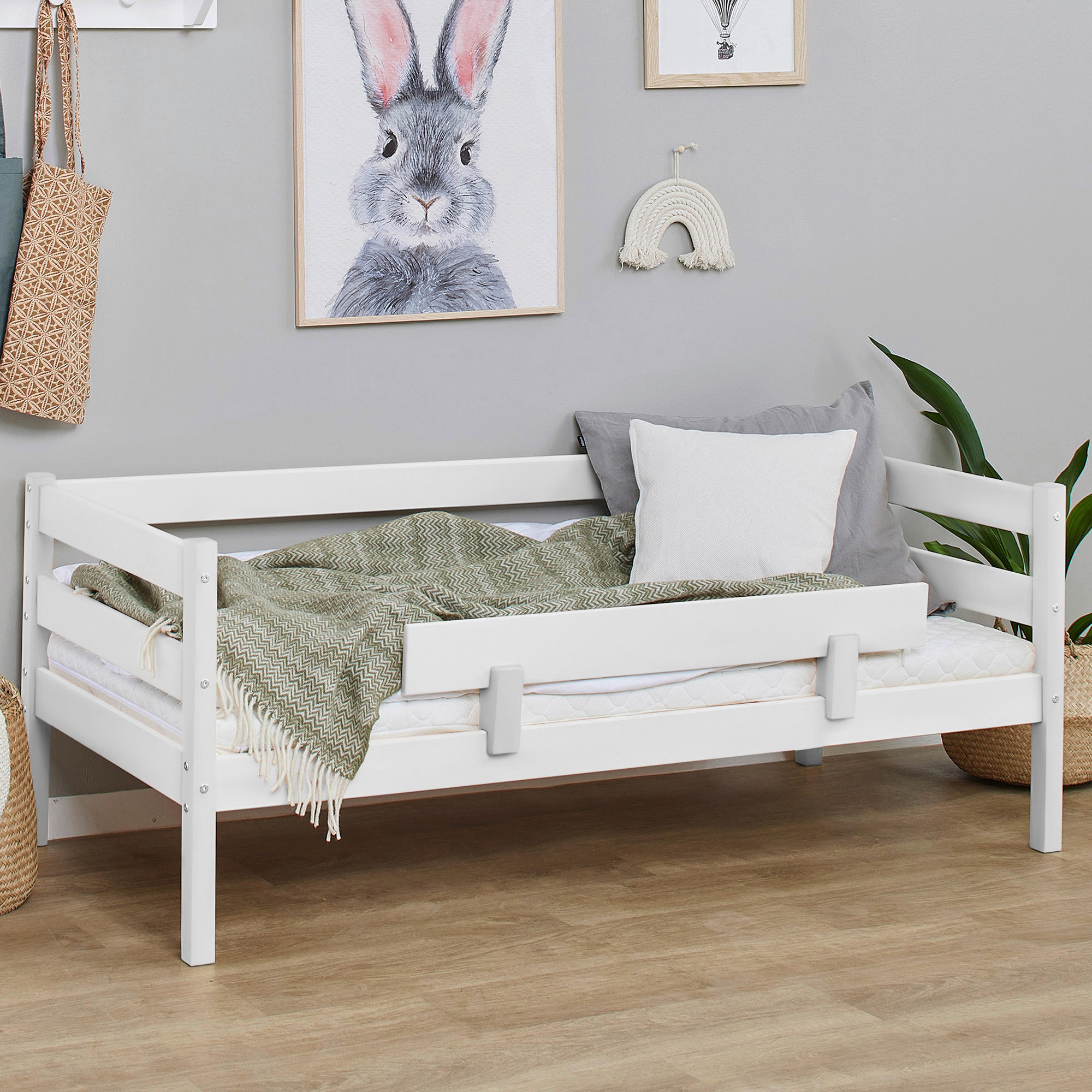 BETTSCHUTZGITTER  - Weiß, MODERN, Holz (100/22,5/4cm) - MID.YOU