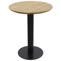 ESSTISCH 60/60/75 cm Echtholz  Holz, Metall rund Eichefarben  - Eichefarben, KONVENTIONELL, Holz/Metall (60/60/75cm) - Linea Natura