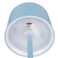 AKKU-TISCHLEUCHTE 9/22 cm  - Hellblau, Basics, Metall (9/22cm) - Novel