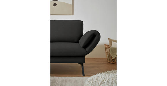 ECKSOFA  in Flachgewebe Anthrazit  175-224/255-365 cm  - Anthrazit/Schwarz, Design, Textil/Metall (175-224/255-365cm) - Dieter Knoll
