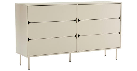 SIDEBOARD  in 150/85/40 cm  - Seidengrau, Design, Holzwerkstoff/Metall (150/85/40cm) - Xora