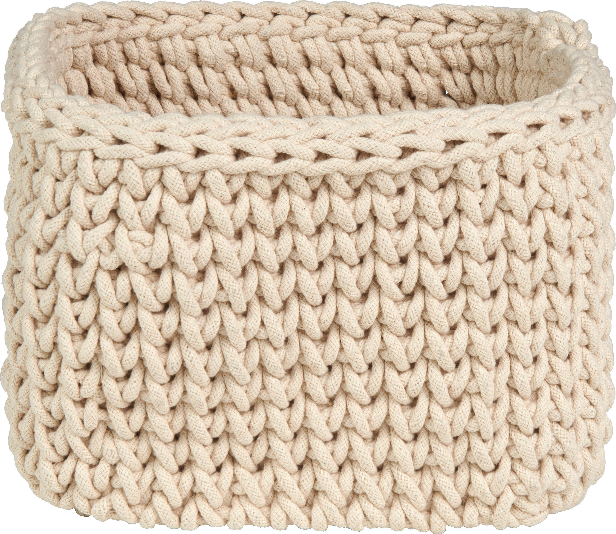 AUFBEWAHRUNGSKÖRBCHEN    24/18/24 cm  - Beige, Basics, Textil (24/18/24cm) - Patinio
