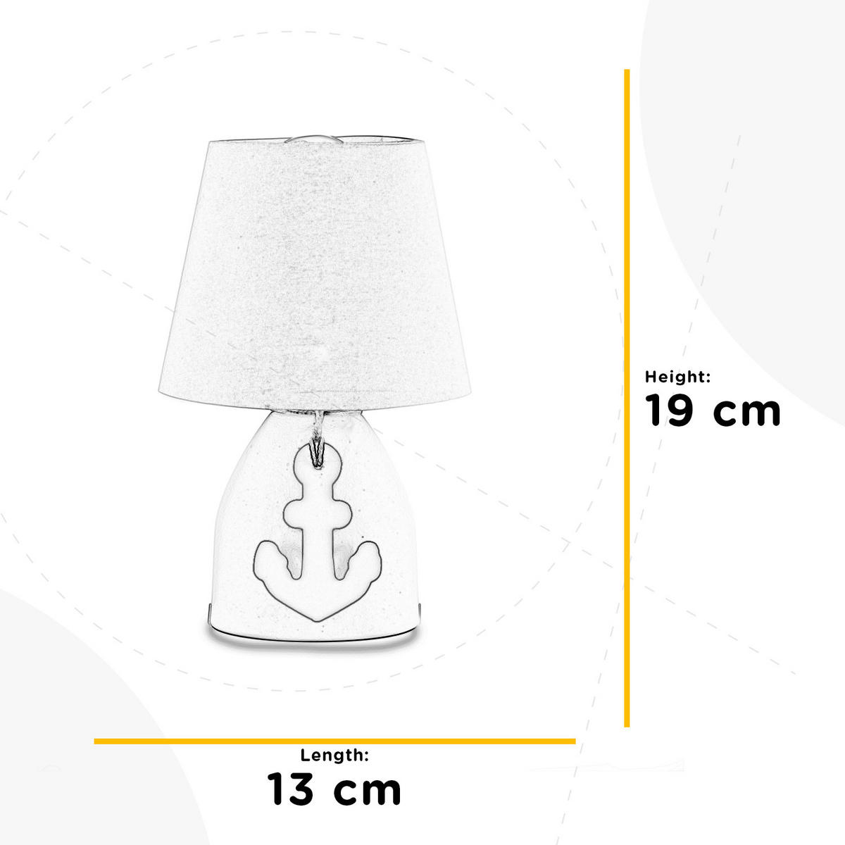 KINDERTISCHLEUCHTE  - Blau/Weiß, Design, Textil/Metall (13/19cm)