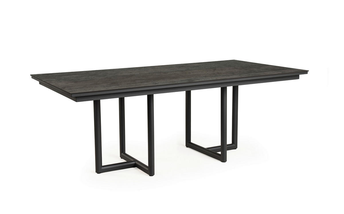 GARTENTISCH 220/100/74 cm Metall, Kunststoff Anthrazit, Grau rechteckig  - Anthrazit/Grau, Modern, Kunststoff/Metall (220/100/74cm) - Tierra Outdoor