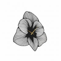 WANDUHR Schwarz 49/50/4 cm  - Schwarz, LIFESTYLE, Metall (49/50/4cm)