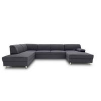 WOHNLANDSCHAFT Schlammfarben Webstoff  - Chromfarben/Schlammfarben, KONVENTIONELL, Textil/Metall (195/308/150cm) - MID.YOU