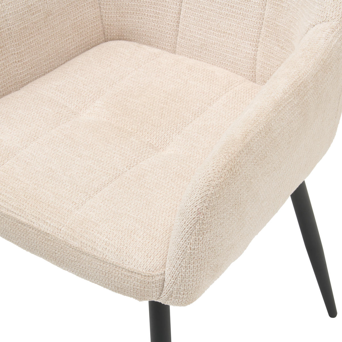 ŽIDLE S PODRUČKAMI, železo, tkaná látka, černá, béžová - černá/béžová, Konvenční, kov/textil (58/88/63cm) - MID.YOU
