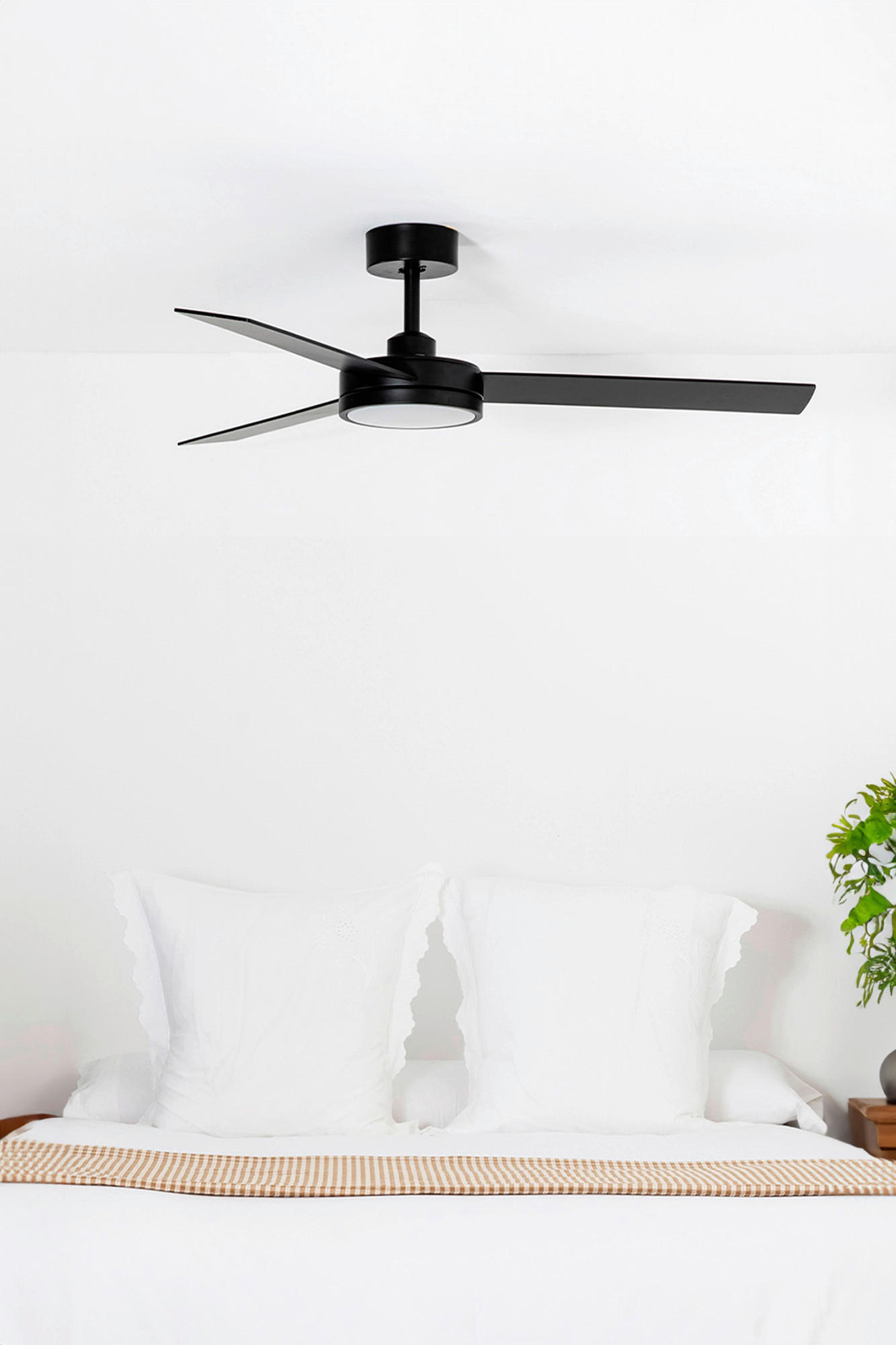 Ventilator mit Beleuchtung 132/29.1 cm   - Schwarz, KONVENTIONELL, Holzwerkstoff/Metall (132/29.1cm)
