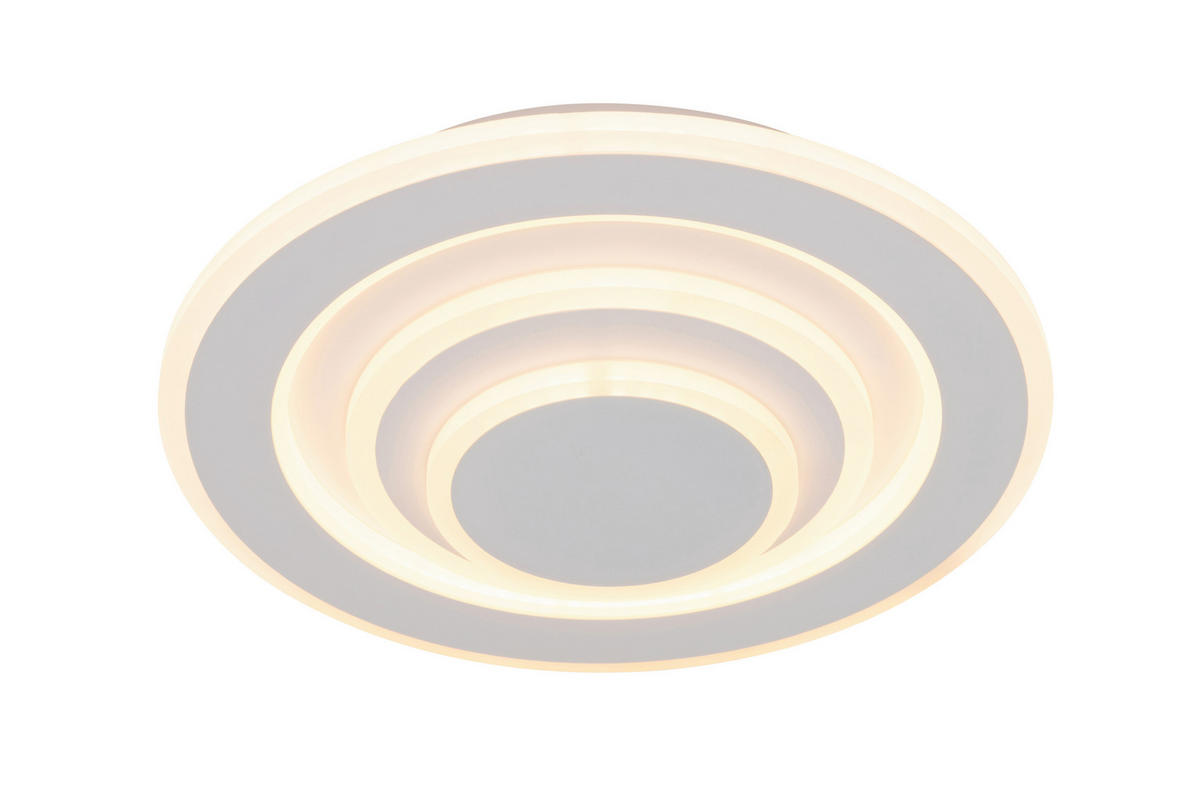 STROPNÍ LED SVÍTIDLO, 30/6,5 cm  - bílá, Basics, kov/plast (30/6,5cm) - Novel