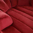 RÉCAMIERE in Samt Rot  - Rot/Schwarz, MODERN, Kunststoff/Textil (110/72/180cm) - Carryhome