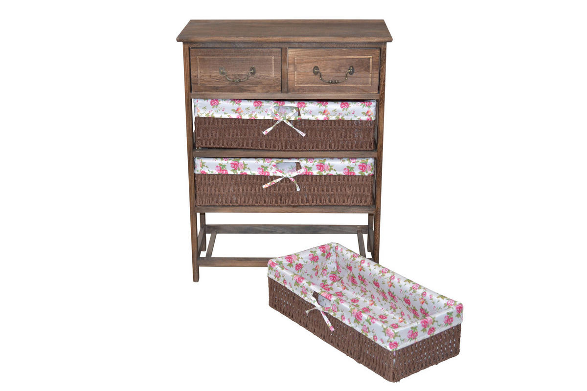 KOMMODE , , 2 Schublade(n)  - Braun, KONVENTIONELL, Holz/Papier (30/60/76cm) - MID.YOU