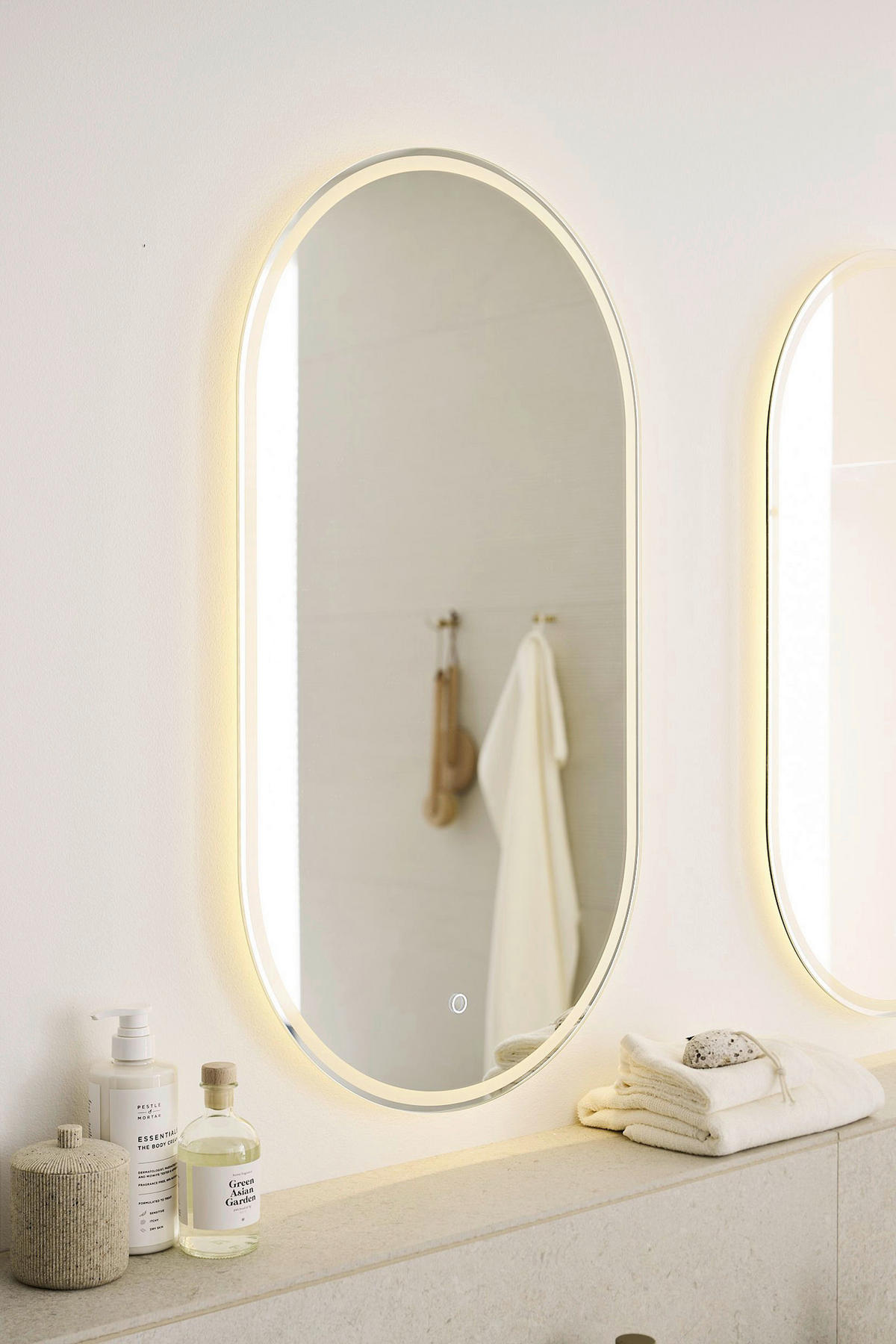 BADEZIMMER  in 142 cm  - Eiche Bianco/Weiß, Basics, Keramik/Holzwerkstoff (142cm) - Schöner Wohnen